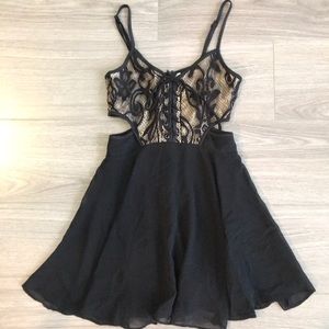 Nastygal by Mustard Seed lace up flare dress